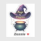 "Magic In Progress" Witch Hat Halloween Sticker シール (シート)