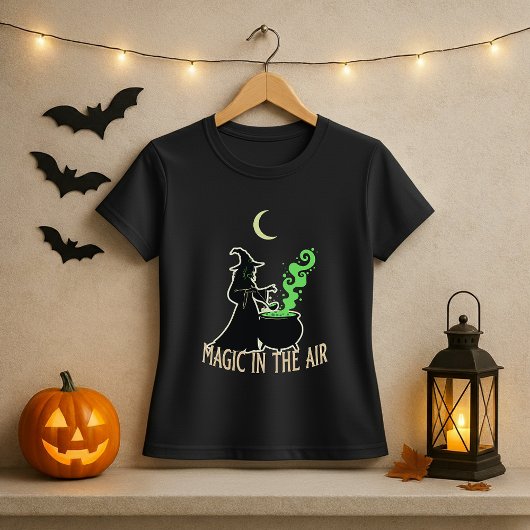 Magic in the Air Halloween Witch  Tシャツ