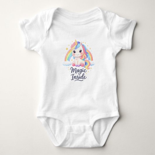 Magic Inside Unicorn Baby Bodysuit ベビーボディスーツ (正面)