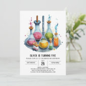 Magic Lab Chemistry Scientist誕生日 招待状 (スタンド正面)