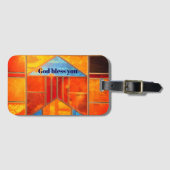 Magic light pouring from the windows of the Church ラゲッジタグ (正面横)