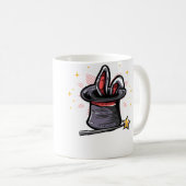 Magic Magician Hat Rabbit In A Hat Magic Wand コーヒーマグカップ (正面右)