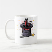 Magic Magician Hat Rabbit In A Hat Magic Wand コーヒーマグカップ (左)