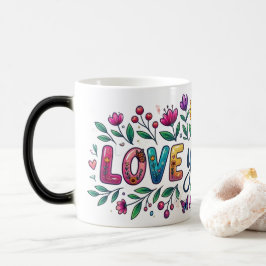 Magic Morphing Mug - Floral Sunflower "Love You Mo モーフィングマグカップ