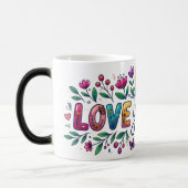 Magic Morphing Mug - Floral Sunflower "Love You Mo モーフィングマグカップ (左)