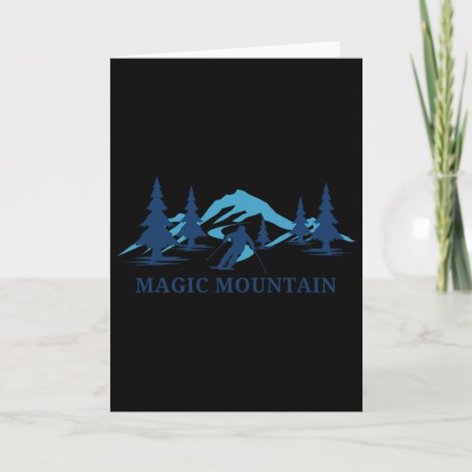 Magic Mountain Vermont Ski Resort Skiing Skier  カード (正面)