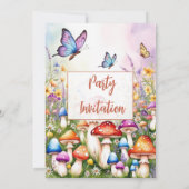 Magic Mushrooms Birthday Girls Invitation 招待状 (裏面)