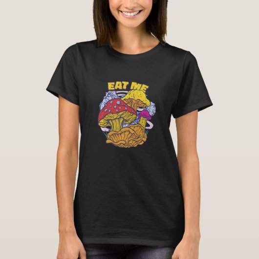Magic Mushrooms Psychedelic Psilocybin Fungus Hipp Tシャツ (正面)