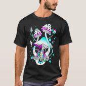 Magic Mushrooms Psychedelic White Mushroom Eyes Ar Tシャツ (正面)