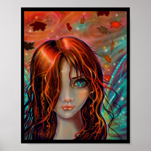 "Magic of Autumn" 妖精の幻想アート ポスター (正面)