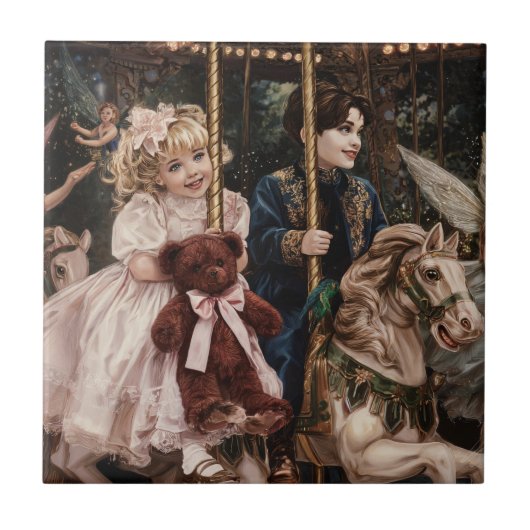 “Magic on the Carousel with My Red Teddy” タイル (正面)
