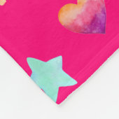 Magic pink candy world フリースブランケット (角)