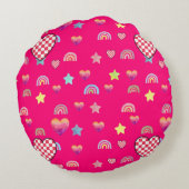 Magic pink candy world ラウンドクッション (裏面)