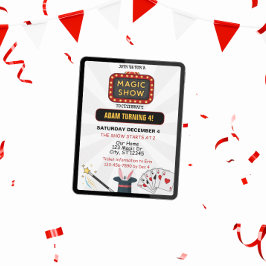 Magic Show Birthday Party 招待状