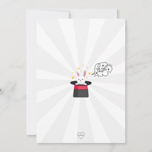 Magic Show Birthday Party 招待状 (裏面)