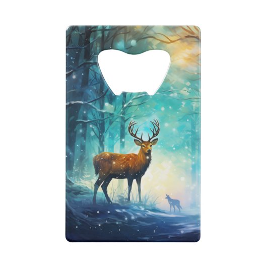 Magic Snowy Forest Art-82109 クレジットカード栓抜き (正面)