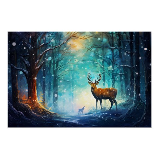 Magic Snowy Forest Art-82109 ポスター (正面)