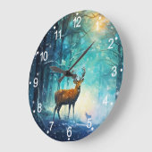 Magic Snowy Forest Art-82109 ラージ壁時計 (傾斜)