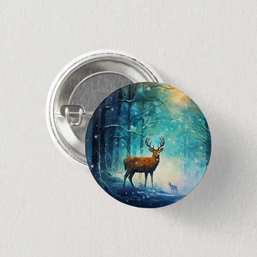 Magic Snowy Forest Art-82109 缶バッジ (正面&裏面)