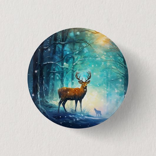 Magic Snowy Forest Art-82109 缶バッジ (正面)