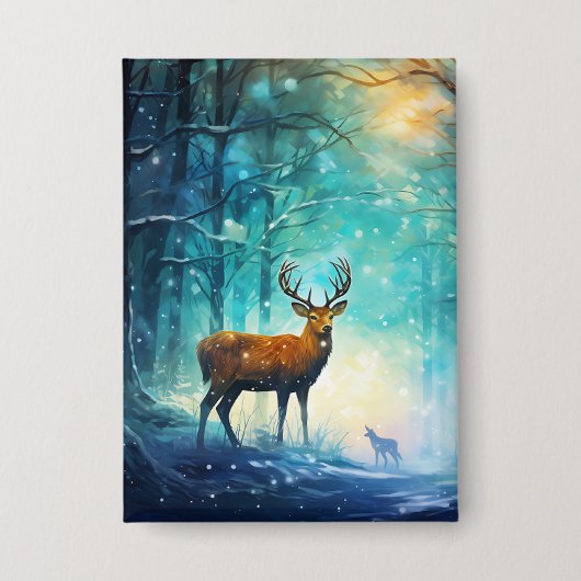 Magic Snowy Forest Art-82109 缶バッジ (正面)
