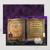 MAGIC SPELL BOOK ハロウィン 魔法使い 招待状 #2 (正面/裏面)