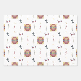 Magic Spell Books Witchcraft Kids Birthday ラッピングペーパーシート