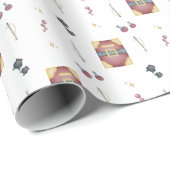 Magic Spell Books Witchcraft Kids Birthday ラッピングペーパー (ロールコーナー)