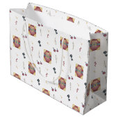 Magic Spell Books Witchcraft Kids Birthday ラージペーパーバッグ (裏面アングル)