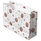 Magic Spell Books Witchcraft Kids Birthday ラージペーパーバッグ (正面アングル)