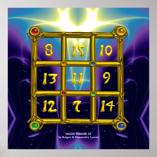 MAGIC SQUARE 33 ,青紫 ポスター (正面)