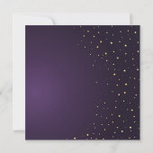 Magic stars blank template purple invitation 招待状 (裏面)