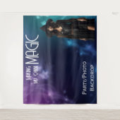 Magic Stars Party 90s Star Shot Backdrop タペストリー (正面)