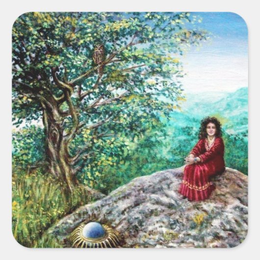 MAGIC TREE / Dawn In Green Wood and Lady in Red スクエアシール (正面)