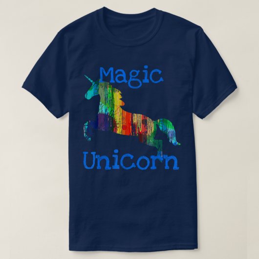 Magic Unicorn Cute Mystical Galloping Gift Tee Tシャツ (デザイン正面)