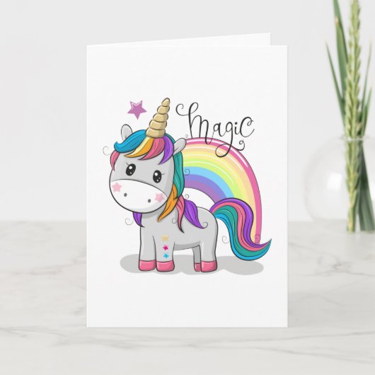 Magic Unicorn, Greeting Card, Get Well Wish, Cards カード (正面)