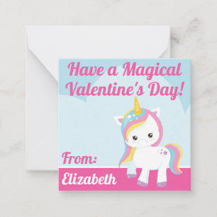 Magic Unicorn Valentineの教室 ノートカード