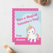 Magic Unicorn Valentine's Classroomノートカード ノートカード (正面/裏面インサイチュ)
