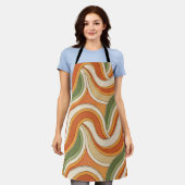 Magic Waves Pattern エプロン (着用した状態)