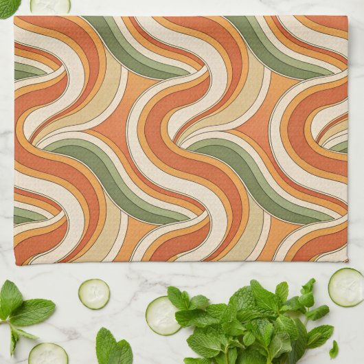 Magic Waves Pattern キッチンタオル (折り畳み)