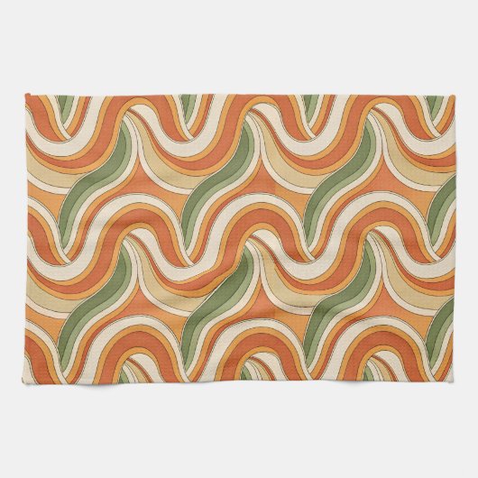 Magic Waves Pattern キッチンタオル (横)