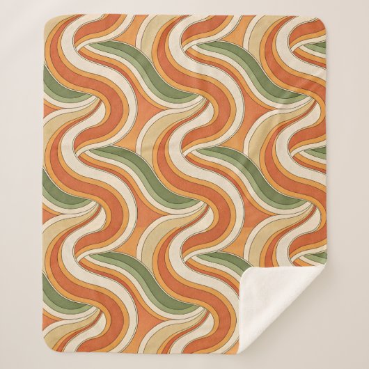 Magic Waves Pattern シェルパブランケット (正面)