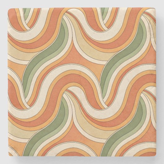 Magic Waves Pattern ストーンコースター (正面)