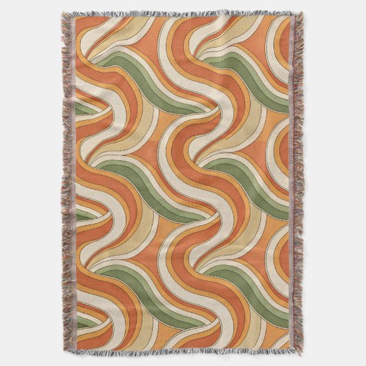 Magic Waves Pattern スローブランケット (正面縦)