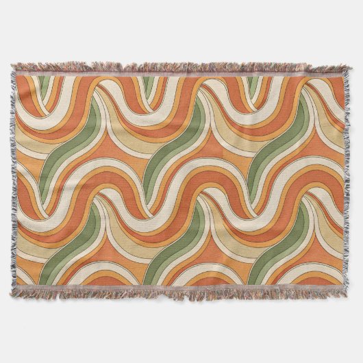 Magic Waves Pattern スローブランケット (正面)