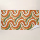 Magic Waves Pattern ビーチタオル (正面)