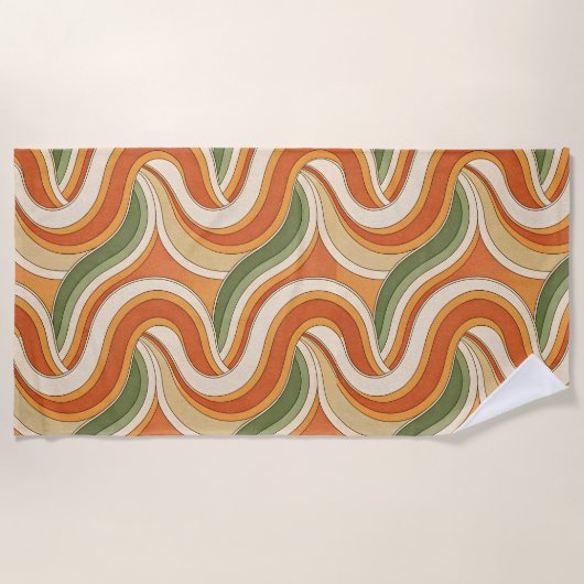 Magic Waves Pattern ビーチタオル (正面)