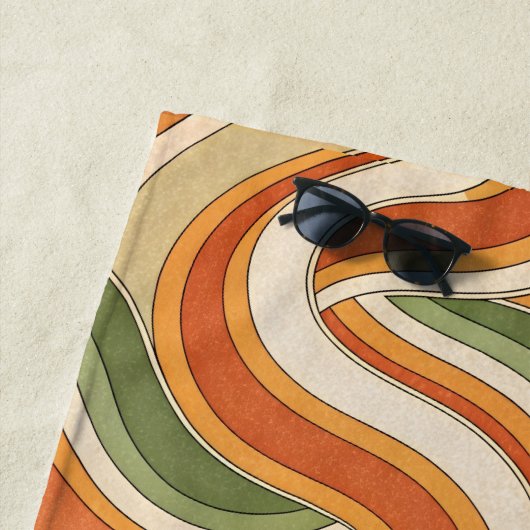 Magic Waves Pattern ビーチタオル (インサイチュ)