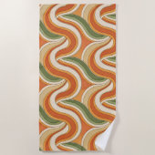 Magic Waves Pattern ビーチタオル (正面)