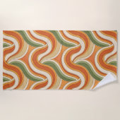 Magic Waves Pattern ビーチタオル (正面)